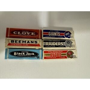 Vintage‎ Gum Sealed Raiders 49ers Giants Black Jack Beemans Clove